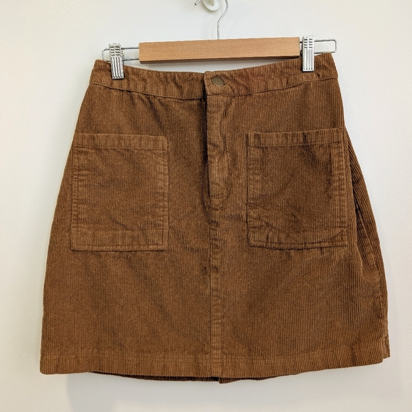Japna Dresses & Skirts - Japna Camel Corderoy Mini Skirt Size Small With Pockets!